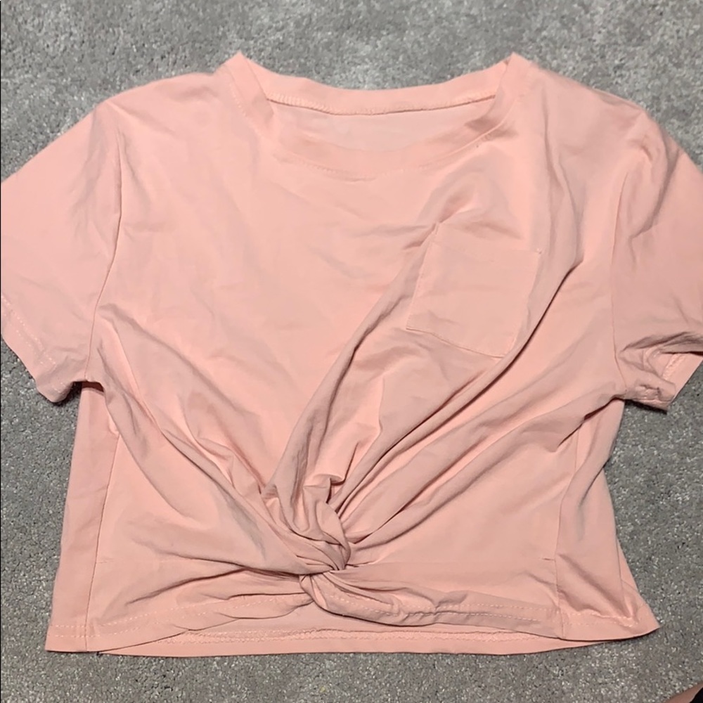 twist front shirt